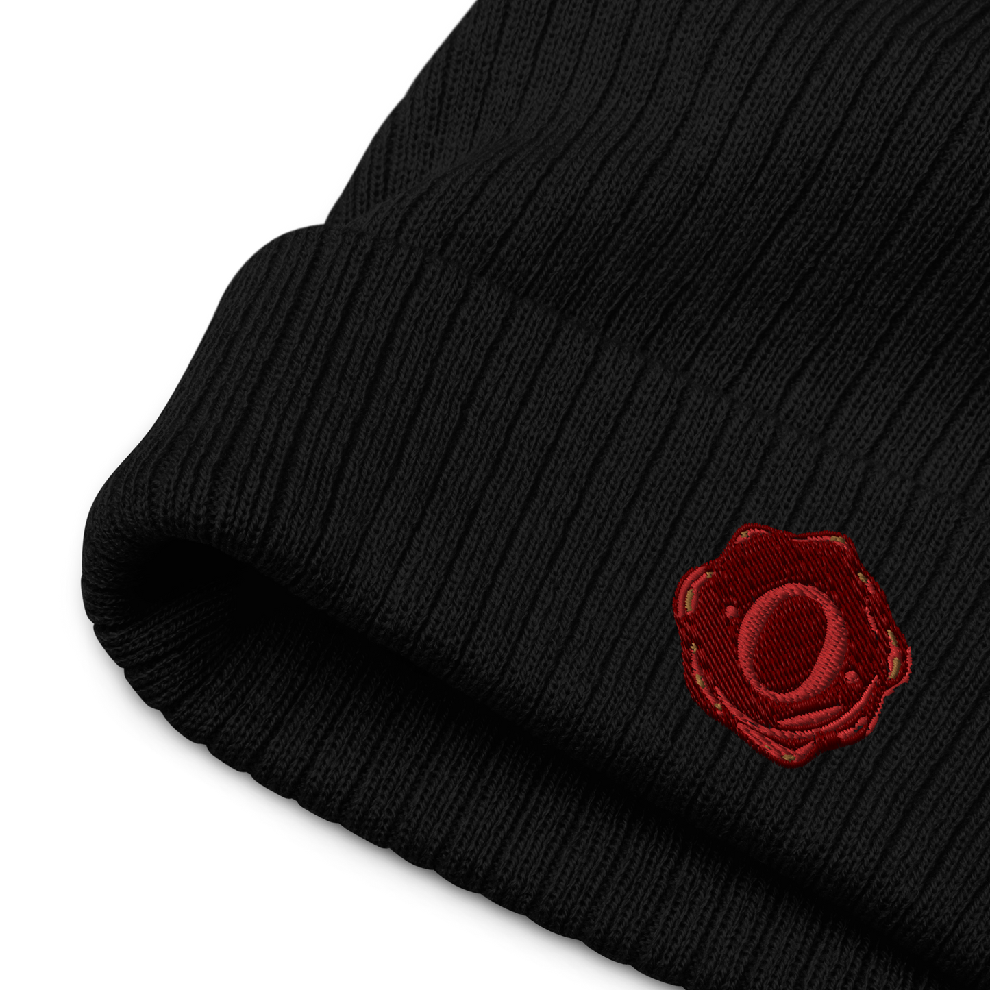 Ribbed Knit Seal Beanie