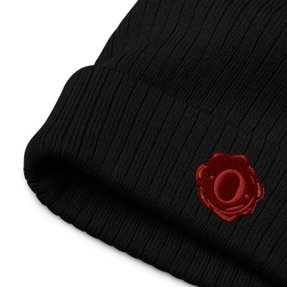 Ribbed Knit Seal Beanie
